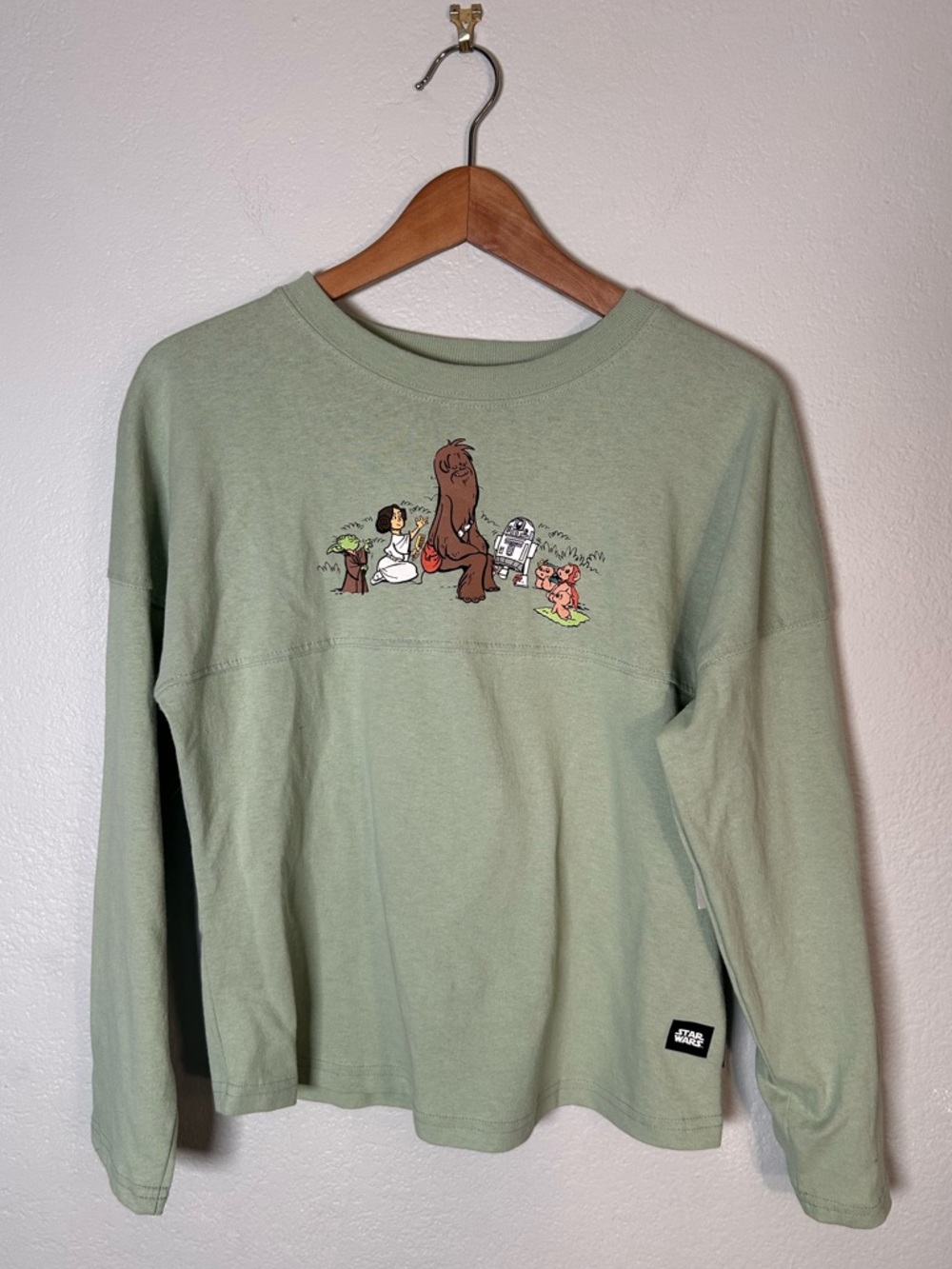 Star Wars Light Sage Green Spirit Jersey - Leila Chewbacca Yoda C3P0 Unisex XL